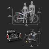 ENGWE X20 20" Fat Tire Faltbares Elektrofahrrad MTB 1000 W (Spitzenleistung) Motor 48 V 22,2 Ah Doppelbatterie