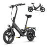HILLMILES Mile 1 14" Damen Elektrofahrrad mit Tiefeinsteigerrahmen 250W Motor 36V 10,4Ah batterie