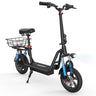 Patinete eléctrico urbano ISCOOTER I12 de 12 pulgadas con asiento y cesta de transporte, motor de 500 W, batería de 36 V y 7,5 Ah