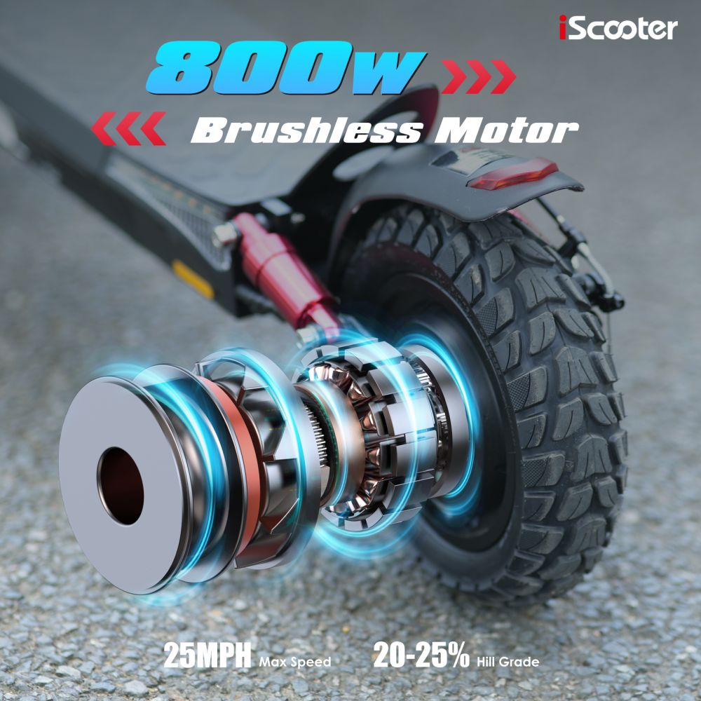 ISCOOTER IX3 10" Offroad-Elektroroller, 800-W-Motor, 48-V-10-Ah-Akku