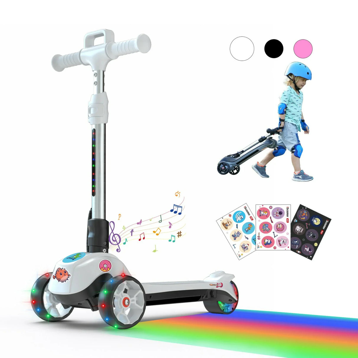 ISCOOTER IK2 3-Rad-Elektroroller für Kinder 70W Motor 18V 2Ah Batterie