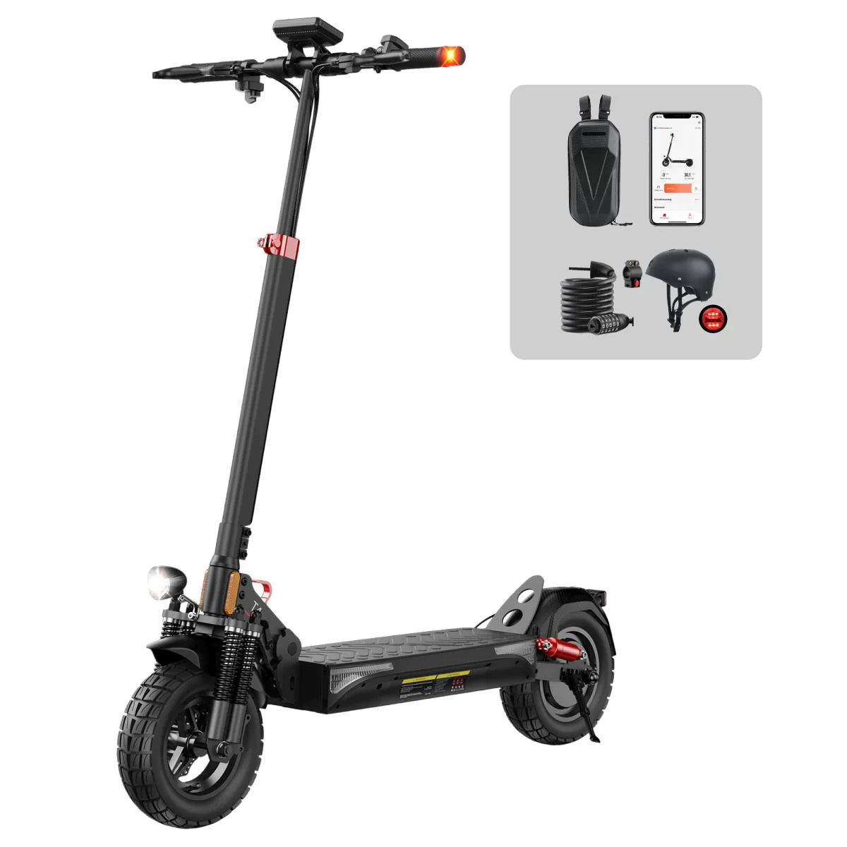 ISINWHEEL T4 10" Offroad-E-Scooter Mit Straßenzulassung 1000W Motor 42V 12.5Ah Batterie (ABE)