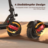 ISINWHEEL T8 10" Offroad-E-Scooter Mit Straßenzulassung 1200W Motor 42V 15Ah Batterie (ABE)