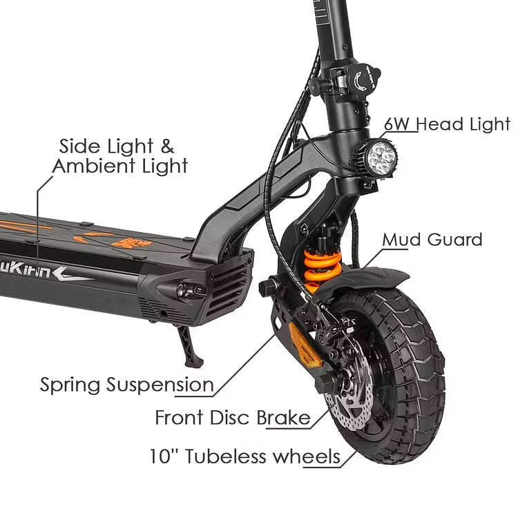 KUKIRIN G2 Master 10" Off-Road Electric Scooter 1000W*2 Dual Motors 52V 20.8Ah Battery