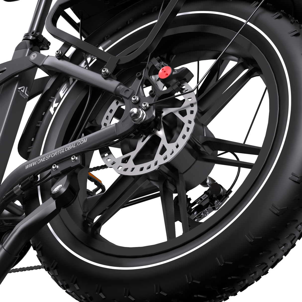 ONESPORT OT08PRO 20“ Vollgefedertes Fat Tire Elektrofahrrad 500W Motor 48V 18Ah*2 Dual Batterie