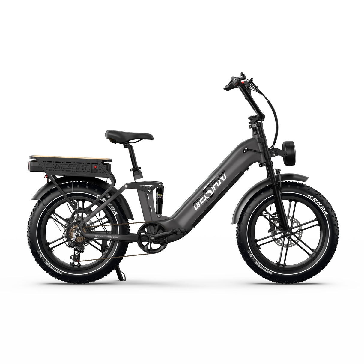 ONESPORT OT08PRO 20“ Vollgefedertes Fat Tire Elektrofahrrad 500W Motor 48V 18Ah*2 Dual Batterie