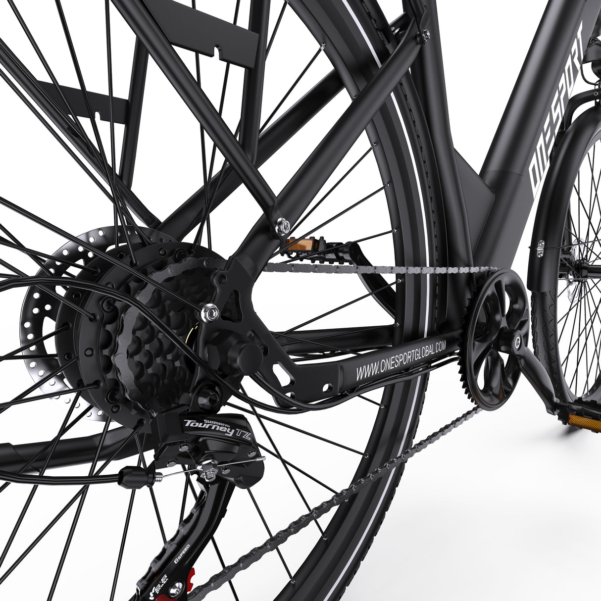 ONESPORT OT12 27.5" Stadt-Elektrofahrrad 250W Motor 36V 13Ah Batterie App-Unterstützung