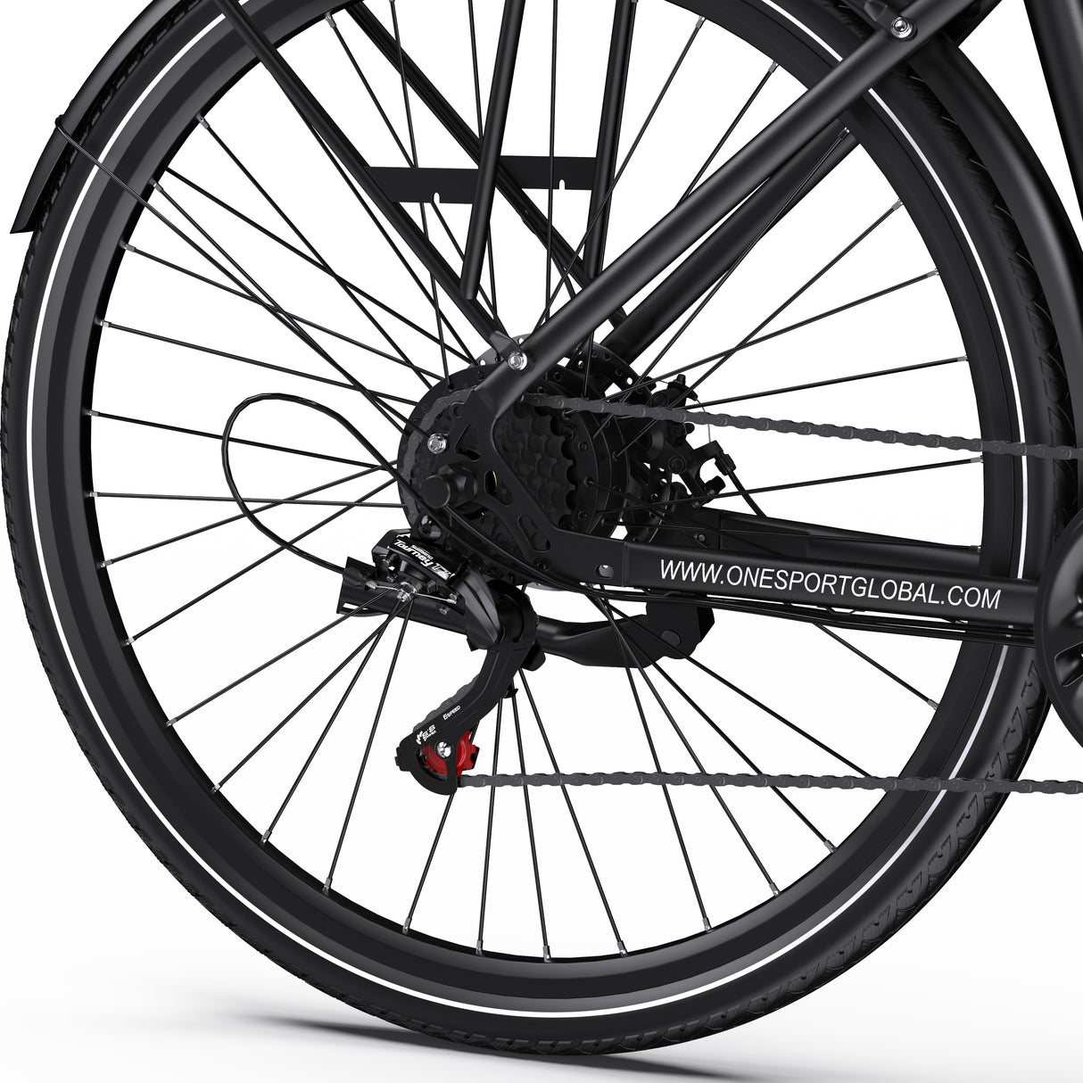 ONESPORT OT12 27.5" Stadt-Elektrofahrrad 250W Motor 36V 13Ah Batterie App-Unterstützung