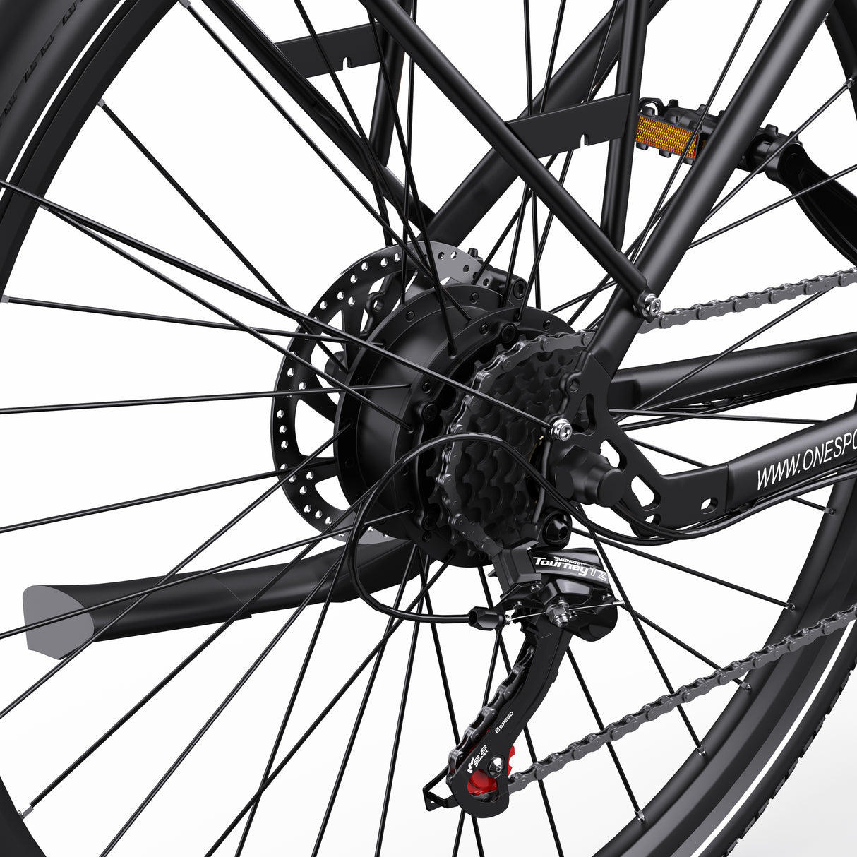 ONESPORT OT12 27.5" Stadt-Elektrofahrrad 250W Motor 36V 13Ah Batterie App-Unterstützung