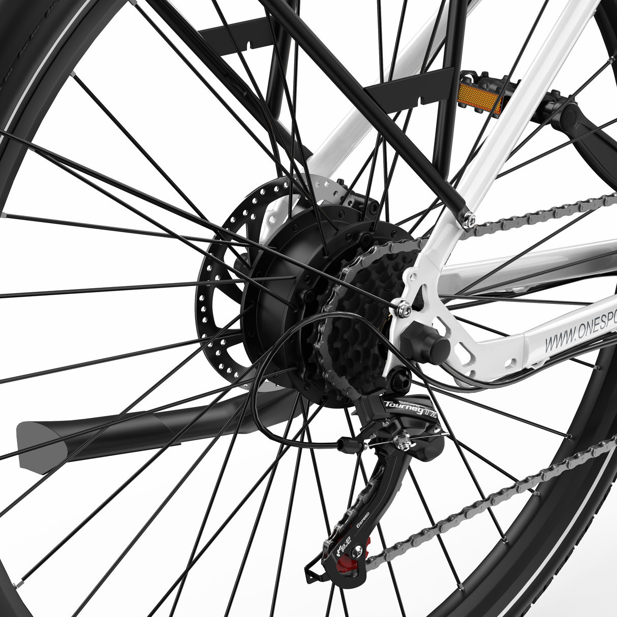 ONESPORT OT12 27.5" Stadt-Elektrofahrrad 250W Motor 36V 13Ah Batterie App-Unterstützung