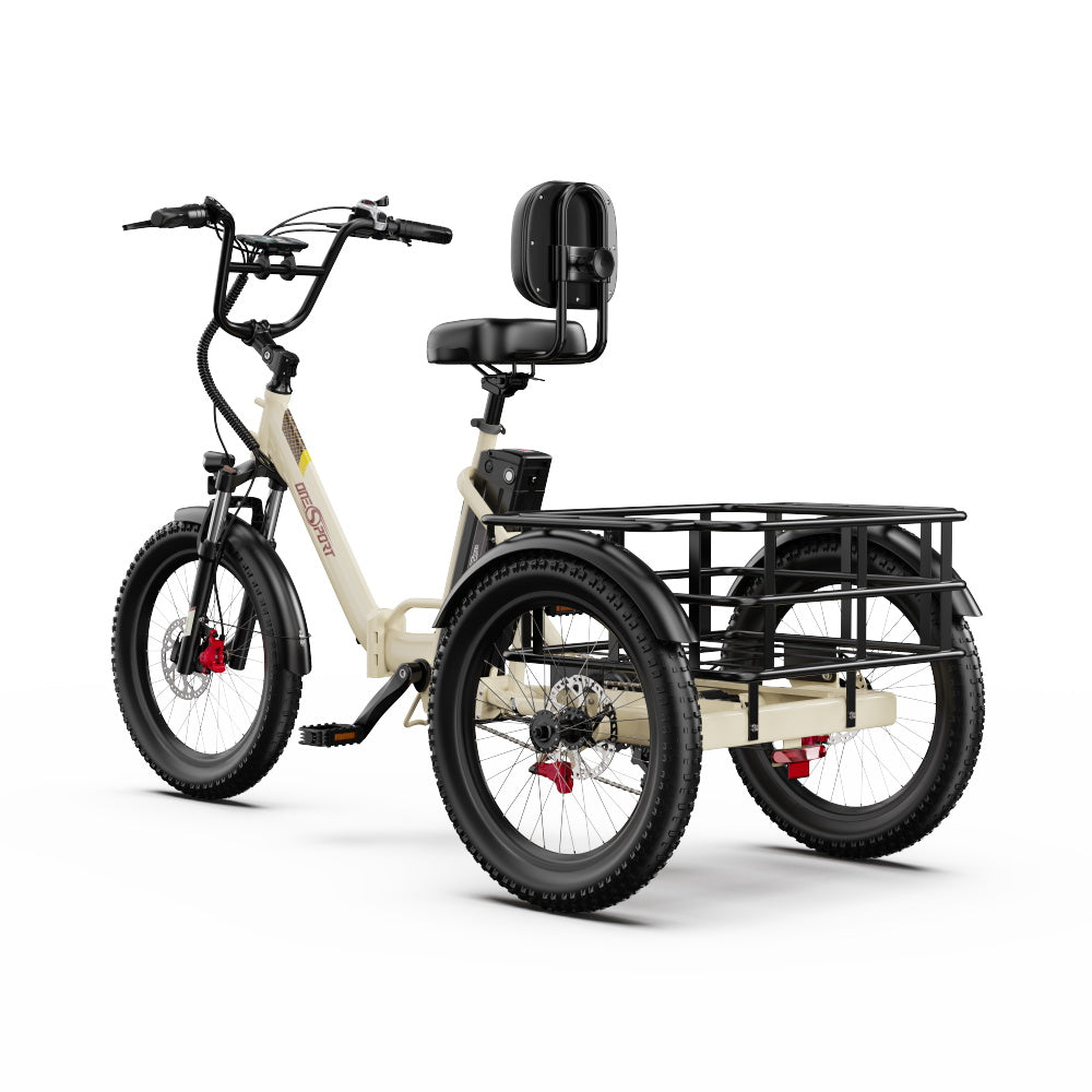 ONESPORT OT30 PRO 20" Klappbares E-Dreirad mit 3 Rädern | 500W Motor, 48V 18Ah Batterie