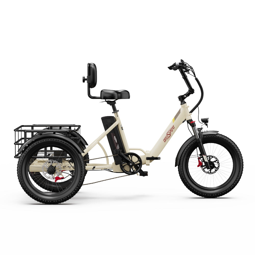 ONESPORT OT30 PRO 20" Klappbares E-Dreirad mit 3 Rädern | 500W Motor, 48V 18Ah Batterie