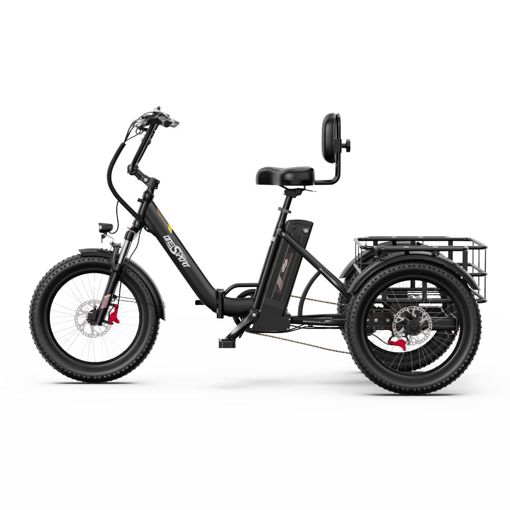 ONESPORT OT30 PRO 20" Klappbares E-Dreirad mit 3 Rädern | 500W Motor, 48V 18Ah Batterie