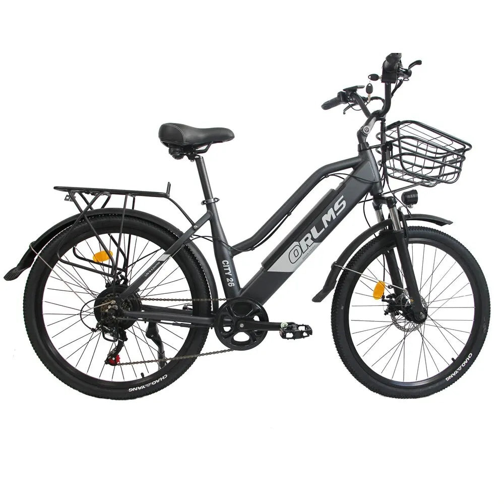 ORLMS CITY BIKE 26" Damen E Bike mit Tiefeinstieg 500W Motor 48V 15AH Batterie
