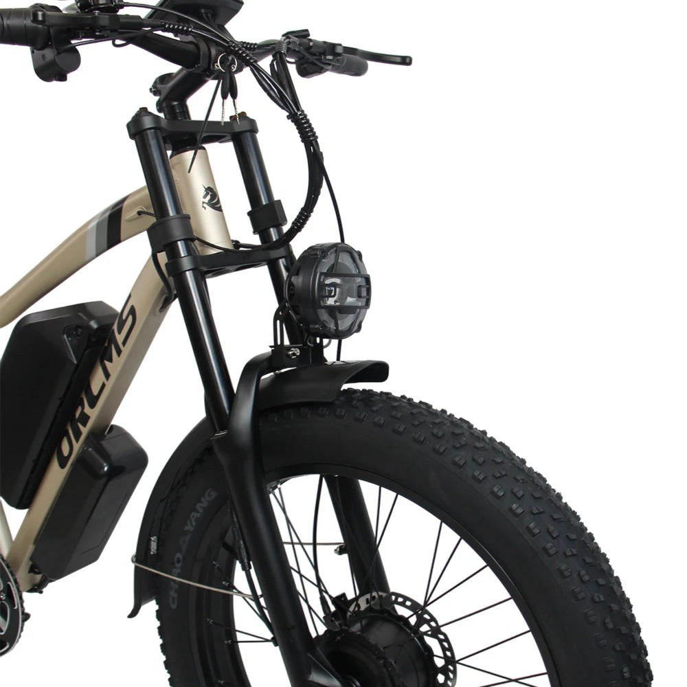 ORLMS MX500 26" Fat Tire Mountain Elektrofahrrad 2000W Doppelmotor 52V 25Ah Batterie