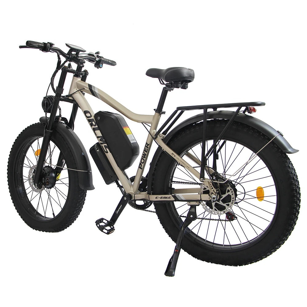 ORLMS MX500 26" Fat Tire Mountain Elektrofahrrad 2000W Doppelmotor 52V 25Ah Batterie