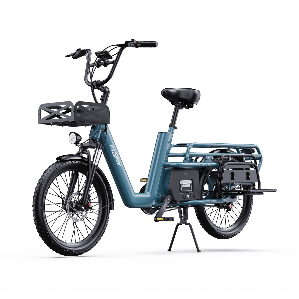 ONESPORT OT01 20" Step-Through Longtail Cargo Elektrofahrrad 650W Motor 48V 27Ah Batterie