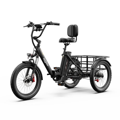 ONESPORT OT30 PRO 20" Klappbares E-Dreirad mit 3 Rädern | 500W Motor, 48V 18Ah Batterie