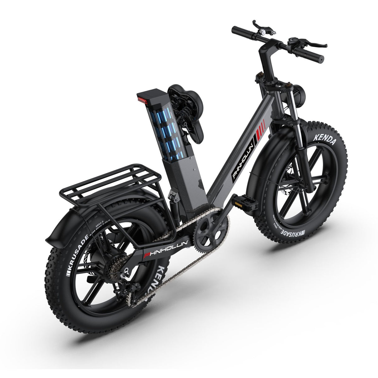 PHNHOLUN C6 Pro 20" Fat Tire Elektro-Citybike 1000W Motor 48V 17,5Ah Batterie