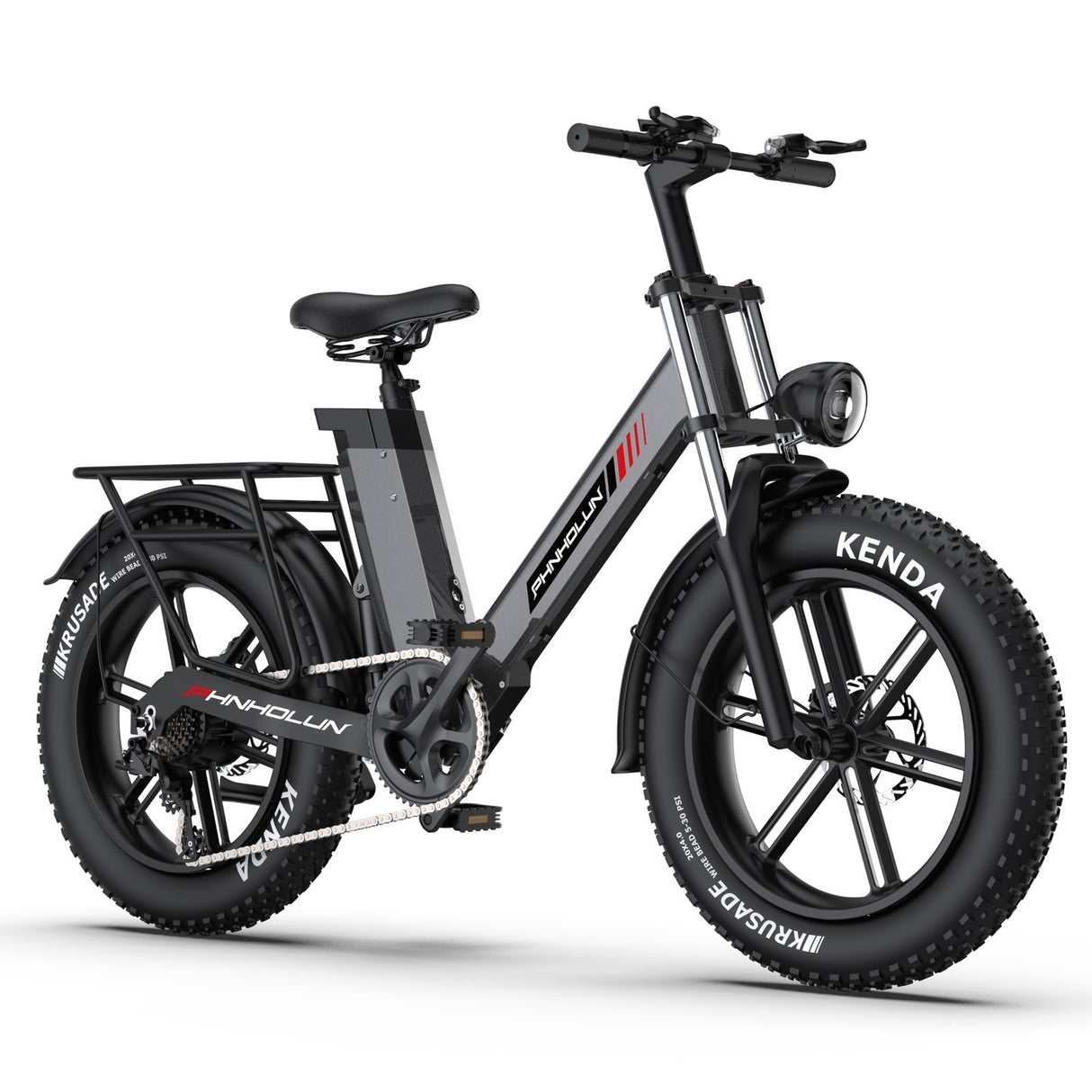 PHNHOLUN C6 Pro 20" Fat Tire Elektro-Citybike 1000W Motor 48V 17,5Ah Batterie