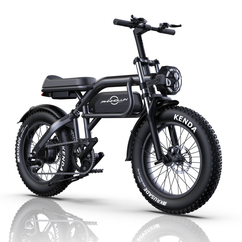PHNHOLUN C8 20" Retro Elektro Dirt Bike MTB 1500W Motor 48V 20Ah Batterie