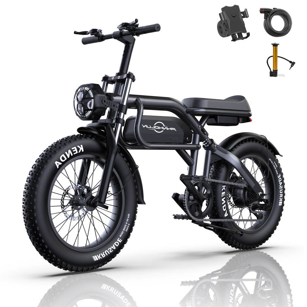 PHNHOLUN C8 20" Retro Elektro Dirt Bike MTB 1500W Motor 48V 20Ah Batterie