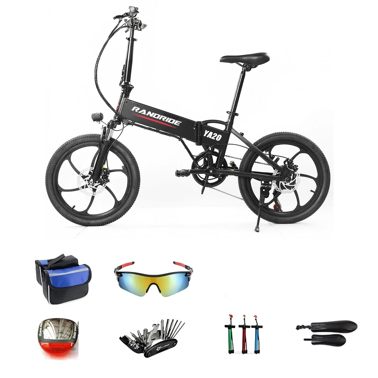 RANDRIDE YA20 20" Klapprad E-Bike 500W Motor 48V 12,8Ah Batterie