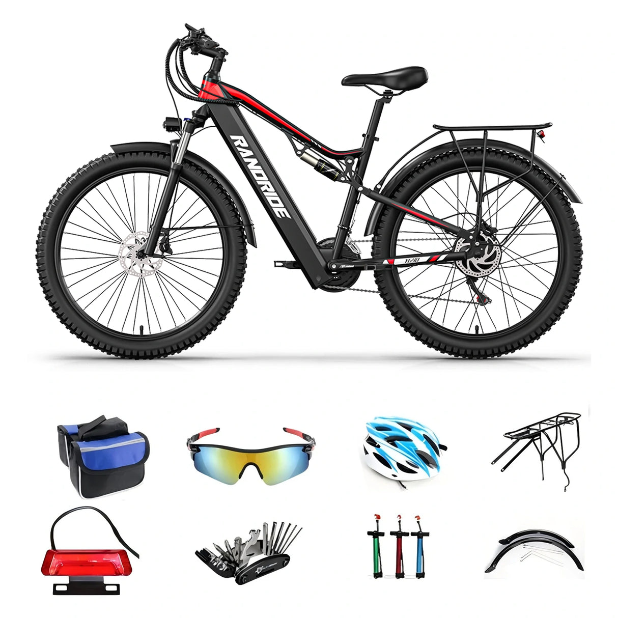 RANDRIDE YG90B 27,5"/29" E-Mountainbike 1000W Motor 48V 17Ah Batterie