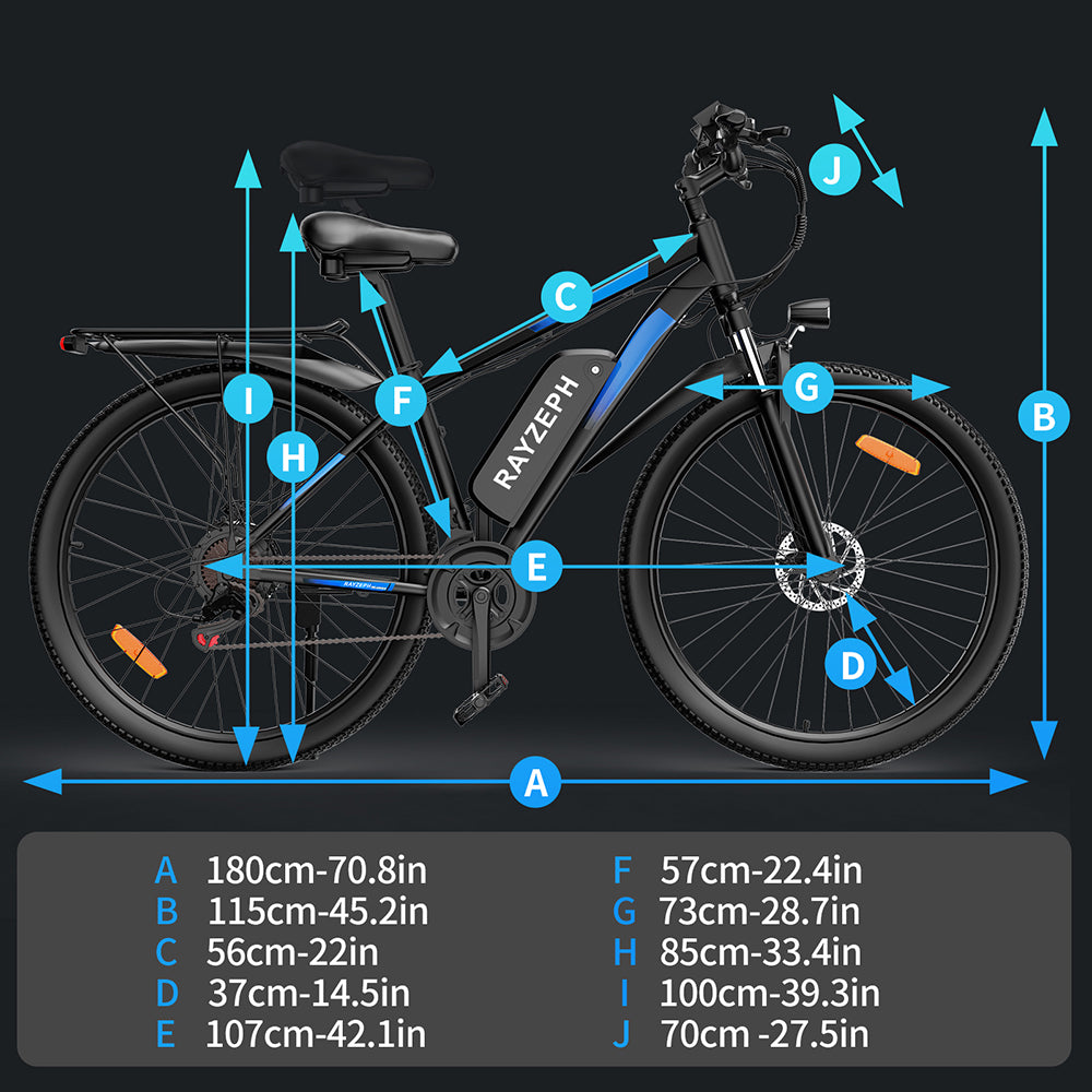 RAYZEPH S29 PRO 29" Elektrisches Mountainbike 1000W Motor 48V 21Ah Batterie