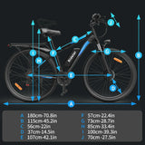 RIDSTAR S29 Pro 29" Elektrisches Mountainbike 1000W Motor 48V 15.6Ah Batterie