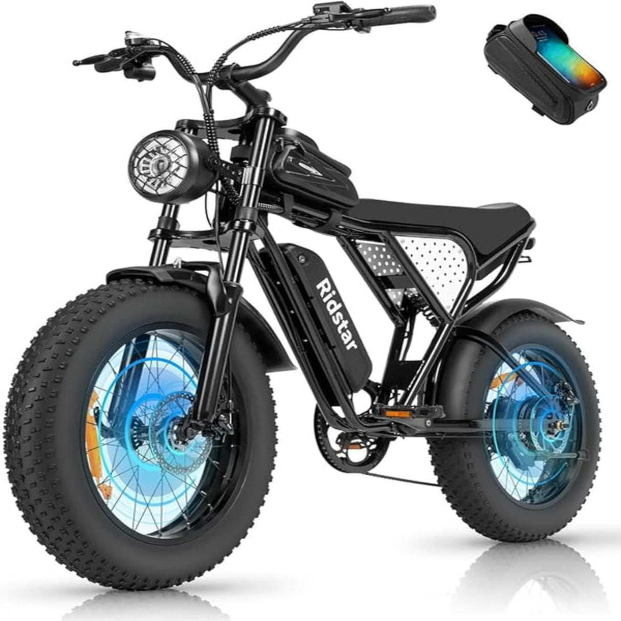 RIDSTAR Q20 Lite 20" Fat Tire Elektrofahrrad 1000W Motor 48V 15Ah Batterie