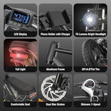 RIDSTAR Q20 Lite 20" Fat Tire Elektrofahrrad 1000W Motor 48V 15Ah Batterie