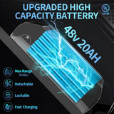 RIDSTAR Q20 20" Fat Tires Elektrofahrrad 1000W Motor 48V 20Ah Batterie