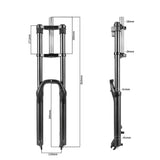 SHENGMILO MX05 Elektrofahrrad-Frontstoßdämpfer Doppelschulter-Vorderradfedergabel-1