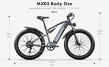 Shengmilo MX05 26" Fat Tire Elektro-Mountainbike 1000W Motor 48V 17.5Ah Batterie