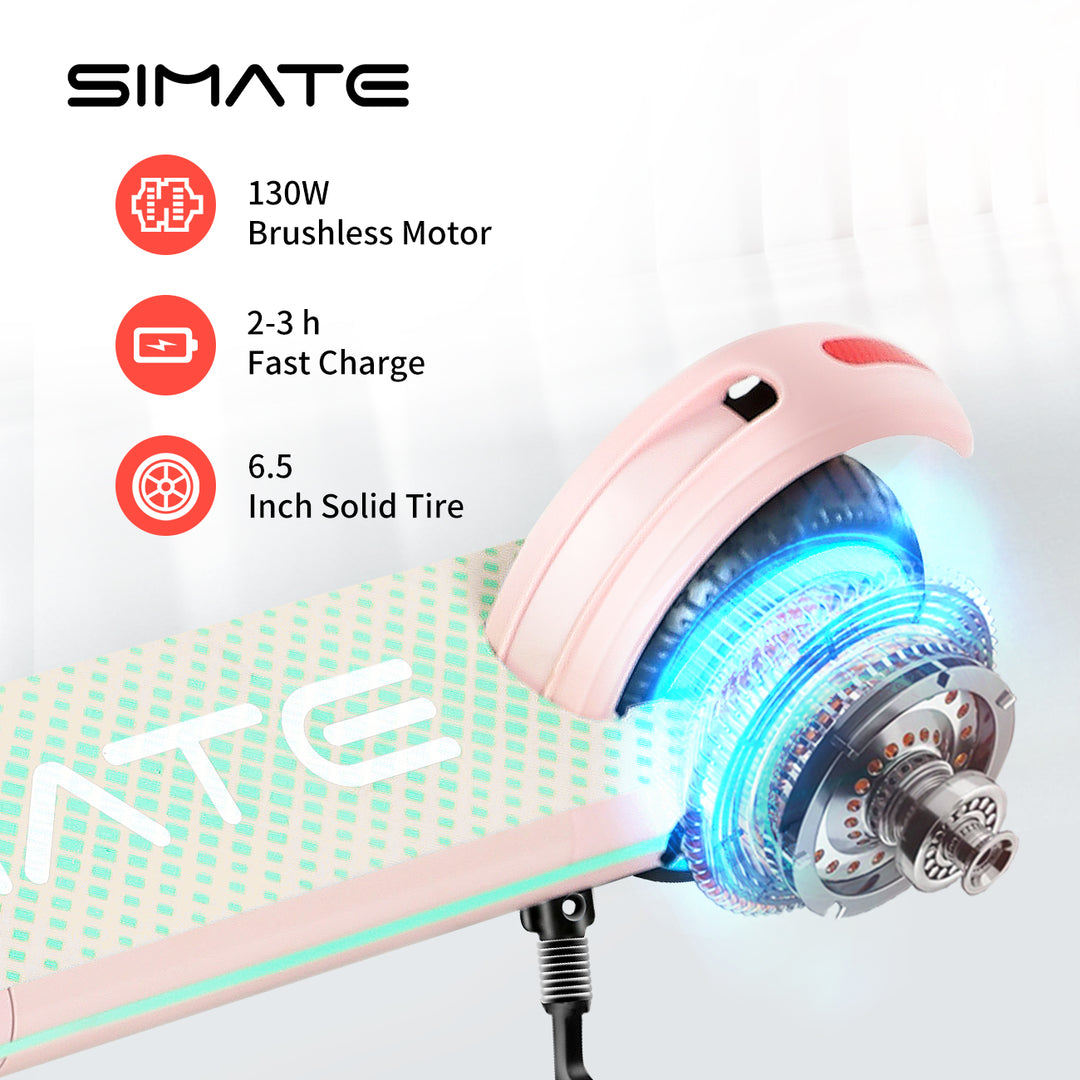 SIMATE S3 6,5" faltbarer Elektroroller für Kinder 130W Motor 24V 2,5Ah Batterie