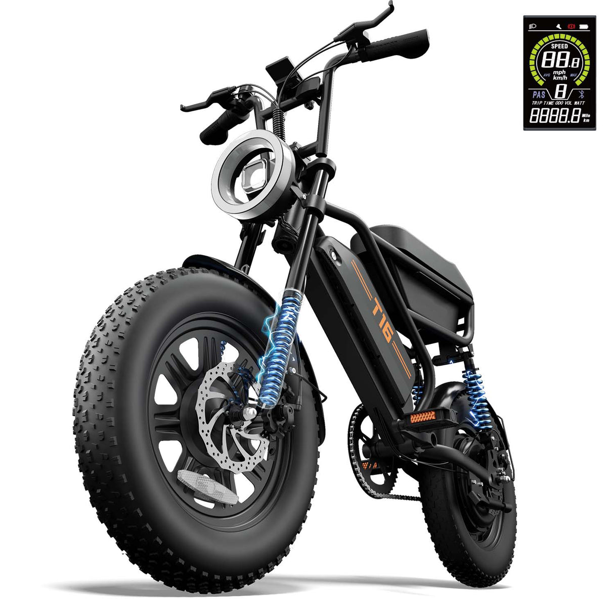 URLIFE T16 16" Offroad-Elektrofahrrad 250W Motor 48V 13Ah Batterie