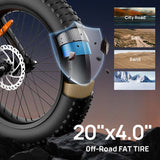 URLIFE T2 20" Off-Road Elektrofahrrad 250W Motor 48V 15.6Ah Batterie