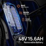 URLIFE T2 20" Off-Road Elektrofahrrad 250W Motor 48V 15.6Ah Batterie