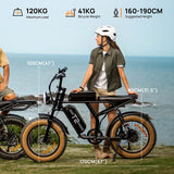 URLIFE T2 20" Off-Road Elektrofahrrad 250W Motor 48V 15.6Ah Batterie
