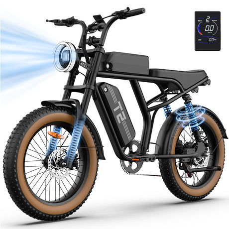 URLIFE T2 20" Off-Road Elektrofahrrad 250W Motor 48V 15.6Ah Batterie