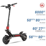 YUME Raptor 11" All-Terrain Elektro-Roller 3000W*2 Doppelmotoren 60V 27Ah/30Ah Batterie