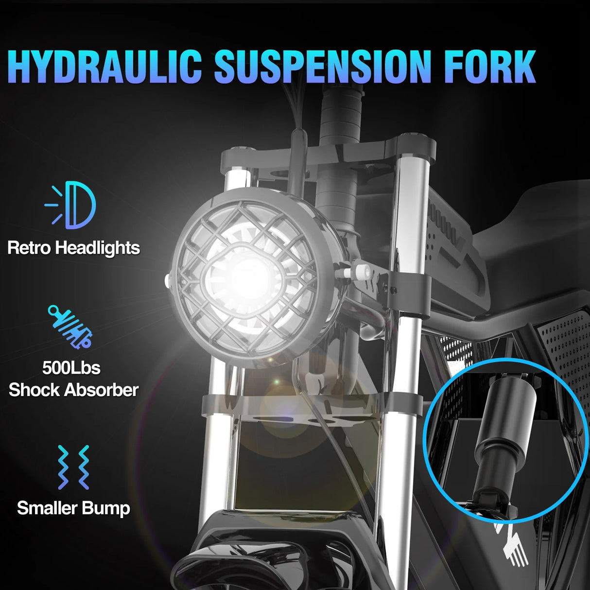 YVY C20(Q20) 20" Fat Tires Elektrofahrrad 1000W Motor 48V 20Ah Batterie