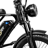 OneSport ONES3 schwarzes Steuerrohr und Vordergabel für Elektrofahrräder