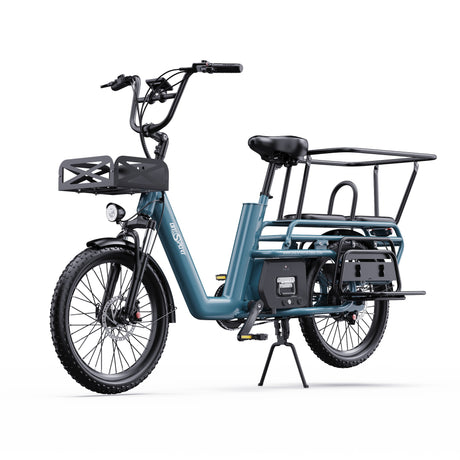 ONESPORT OT01 20" Step-Through Longtail Cargo Elektrofahrrad 650W Motor 48V 27Ah Batterie