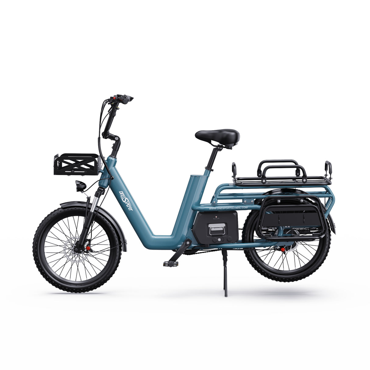 ONESPORT OT01 20" Step-Through Longtail Cargo Elektrofahrrad 650W Motor 48V 27Ah Batterie