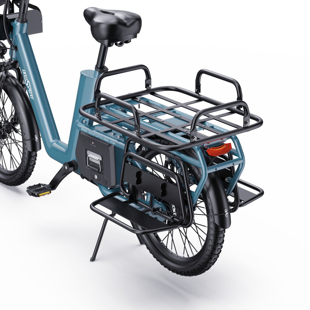 ONESPORT OT01 20" Step-Through Longtail Cargo Elektrofahrrad 650W Motor 48V 27Ah Batterie