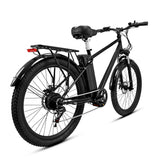 Schwarzes OneSport OT13 Mountain-E-Bike, 26-Zoll-Geländereifen, bürstenloser 250-350-W-Motor, 48-V-15-A-Ithium-Batterie