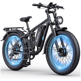 RIDSTAR E26 Pro 26" Fette Reifen E-Mountainbike 2000W Doppelmotor 48V 23Ah Batterie